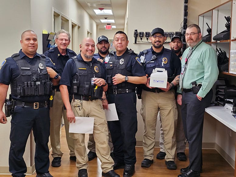 Diego Rivera, Security Officer, Joey Bustamante, Lieutenant, Frank Lara, UMCPD Officer