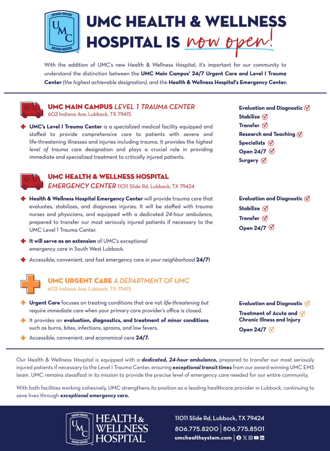 UMC Emergency Center at Health & Wellness Hospital UMC Health System